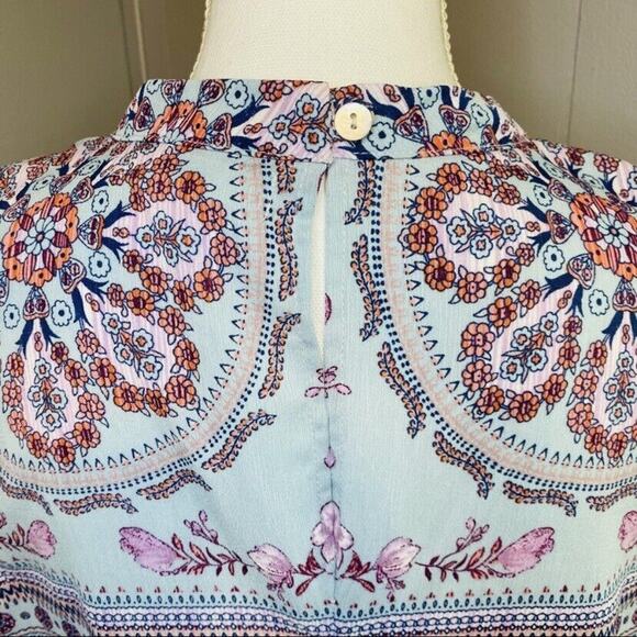 Living Doll Blue Floral Paisley Dress Size 2X - Picture 7 of 9